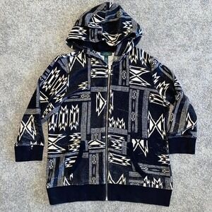 LRL Lauren Jeans Co. Aztec Print Full Zip Hoodie Women's‎